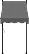 vidaXL - Luifel - uittrekbaar - 100x150 - cm - stof - en - staal - antracietkleurig