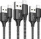 Oplaadkabel - 3 stuks van 2 Meter - USB naar Lightning - Zwart