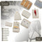 tectake® Kofferset - 13-delige Bagageset - 3 Stapelbare Koffers - TSA Cijferslot - Creme