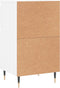 vidaXL - Dressoir - 40x35x70 - cm - bewerkt - hout - wit