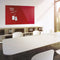 Magnetoplan ontwerpglas magnetisch paneel glazenbord - 80x60cm - rood - glas - frame