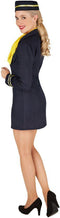 Dressforfun Stewardess XXL - Kostuum - Korte jurk met hoed en halsdoek