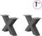 vidaXL - Salontafelpoten - 2 - st - X-vormig - 50x(30-31) - cm - staal - antraciet