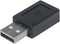 Manhattan 354653 - USB 2.0 Adapter - USB-A naar USB-C - Zwart