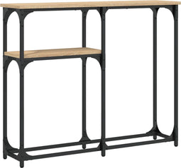 vidaXL - Wandtafel - 90x22,5x75 - cm - bewerkt - hout - sonoma - eikenkleurig