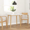 vidaXL - Eettafel - massief - hout - naturel - rubber