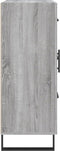 vidaXL - Dressoir - 69,5x34x90 - cm - bewerkt - hout - grijs - sonoma - eikenkleurig