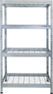 AR Shelving rek Wire Rivet, ft 180 x 120 x 45 cm, 4 legborden uit mesh metaal, gegalvaniseerd