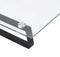 vidaXL - Monitorstandaard - 80x20x8 - cm - gehard - glas - en - metaal - zwart