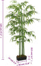 vidaXL - Kunstplant - bamboe - 384 - bladeren - 120 - cm - groen