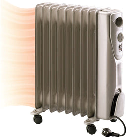 Plein Air Elektrische Olieradiator ERC2-2009 - 9 verwarmingselementen - 2000 W \\u2013 tot 20 m\\u00b2 - Regelbare kamerthermostaat