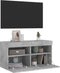 vidaXL - Tv-wandmeubel - met - LED-verlichting - 80x30x40 - cm - betongrijs