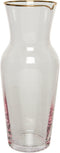 Karaf glas d10.60h26.70 cm roze kerst