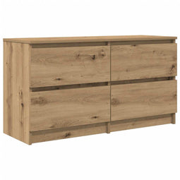 vidaXL - Tv-meubel - 100x35x54 - cm - bewerkt - hout - artisanaal - eikenkleurig