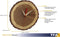 TFA boomschijf/boomstam wandklok - geolied eikenhout - D18 cm - naturel - muur klok - rond