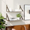 vidaXL - Wandschappen - 2 - st - 60x25x25,5 - cm - bewerkt - hout - grijs - sonoma - eiken