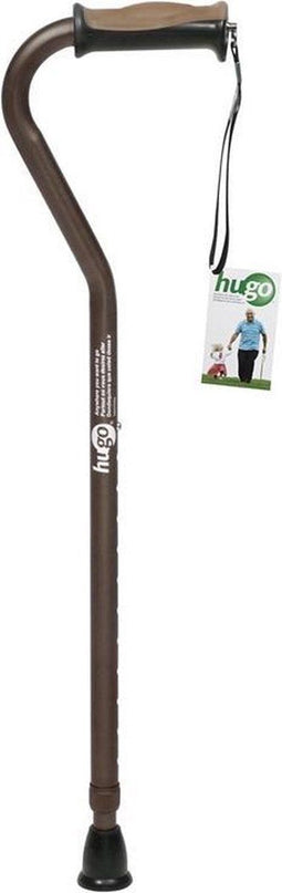 Hugo® Wandelstok met Offset handvat - bruin - Hugo