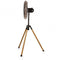 Domo DO8146 - Statiefventilator - 5 metalen bladen - Houten look - Hoogte 1,4m