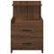 Nachtkastjes 2 st met 2 lades 40x36,5x62 cm bruin eikenkleurig
