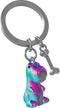 Metalmorphose sleutelhanger Dino met bot rainbow