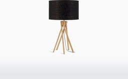 GOOD&MOJO Tafellamp Kilimanjaro - Zwart/Bamboe - Ø32cm - Scandinavisch,Bohemian