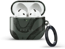 Burga Hoesje geschikt voor Apple AirPods 4 Shockproof Hardcase Hoesje | Burga AirPods Case - Poison | Zwart