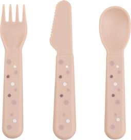 Done By Deer Foodie Cutlery Set Happy Dots Powder