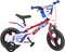 Dino R1 - Kinderfiets 12 Inch - van 2-4 Jaar - met Zijwieltjes - Jongensfiets Rood