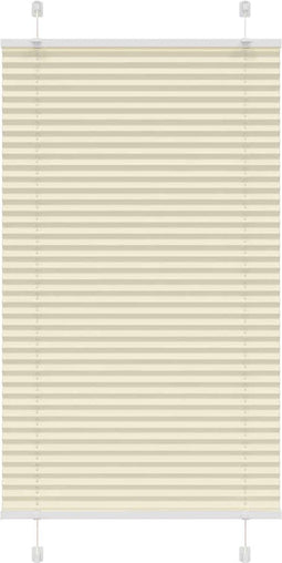 vidaXL - Plissé - rolgordijn - 80x150 - cm - stofbreedte - 79,4 - cm - polyester - crème