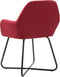 vidaXL - Eetkamerstoelen - 2 - st - stof - wijnrood