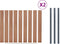 vidaXL - Schuttingpaneelset - 353x186 - cm - HKC - bruin