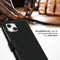 Selencia iPhone 15 - Echt Lederen Bookcase - 3 Pashouders - Zwart