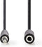 Nedis - Stereo-Audiokabel - 3,5 mm Male - 3,5 mm Female - Vernikkeld - 10 m - Zwart