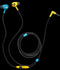 PowerA Peely - Bedrade oordopjes - In-ear met microfoon - Blauw Geel Zwart