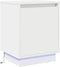 vidaXL - Nachtkastje - met - LED-lampjes - Wit - 39x34,5x50 - cm