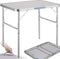 tectake® Campingtafel - Opvouwbaar - Weerbestendig - 75x55x60cm - Grijs