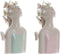 Decoratieve figuren DKD Home Decor Meisjes Blauw Roze Hars Vlinders (14 x 11,5 x 27 cm) (2 Stuks)