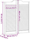 vidaXL - Draaideuren - louvredesign - 1-paar - 90x80 - cm - massief - grenenhout