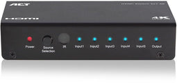 ACT AC7840 - 5x1 HDMI Switch - Auto input sensing afstandsbediening - Zwart