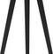 tectake® Vloerlamp Lunaris - Staande lamp 3-poot - 158 cm hoog - Linnenlook kap - Voetschakelaar - Zwart