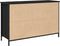 vidaXL - TV - Kast - Zwart - Eiken - 101x35x65 - cm - Geëngineerd - Hout - en - Staal