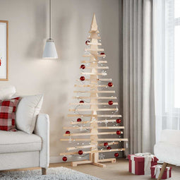 vidaXL - Kerstdecoratie - kerstboom - 180 - cm - massief - grenenhout