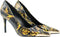 Versace Jeans Fondo Scarlett Dis. S50 - Dames Pump - Goudkleurige baroc lak print - Zwart/Goud - Maat 41