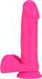 Blush Dildo Love Toy NEO ELITE 8 INCH SILICONE DUAL DENSITY COCK WITH BALLS NEON Roze