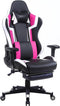 Gamestoel Tornado Relax - bureaustoel - met voetsteun - ergonomisch - zwart roze