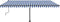 vidaXL - Luifel - handmatig - uittrekbaar - met - LED - 500x350 - cm - blauw - en - wit