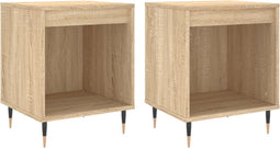 vidaXL - Nachtkastjes - 2 - st - 40x35x50 - cm - sonoma - eikenkleurig