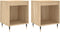 vidaXL - Nachtkastjes - 2 - st - 40x35x50 - cm - sonoma - eikenkleurig