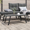 vidaXL - Tuintafeltje - 90x45x35 - cm - gepoedercoat - staal - zwart