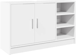 vidaXL - Wastafelkast - 90x29x55 - cm - bewerkt - hout - wit